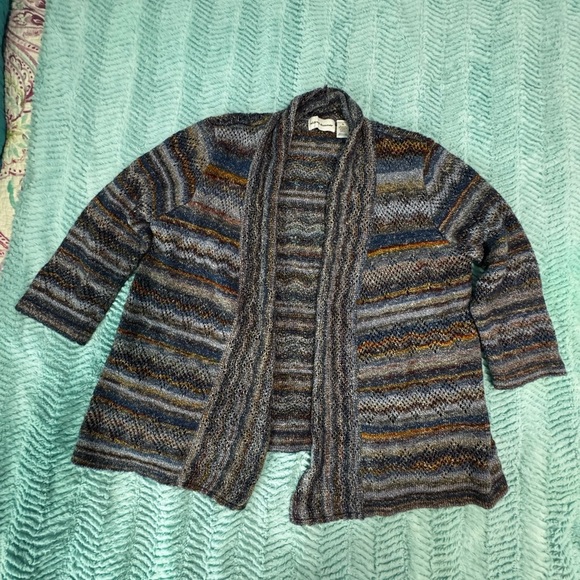 Alfred Dunner Multicolor Open Front Cardigan​ - Picture 3 of 7